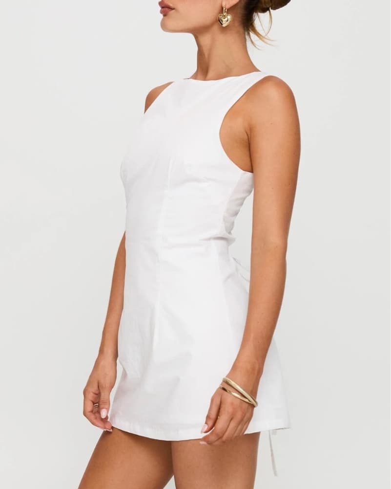 Chic White Mini Dress - Image 2