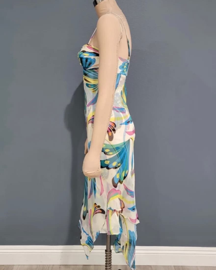 Vintage BCBG Butterfly Dress - Image 3