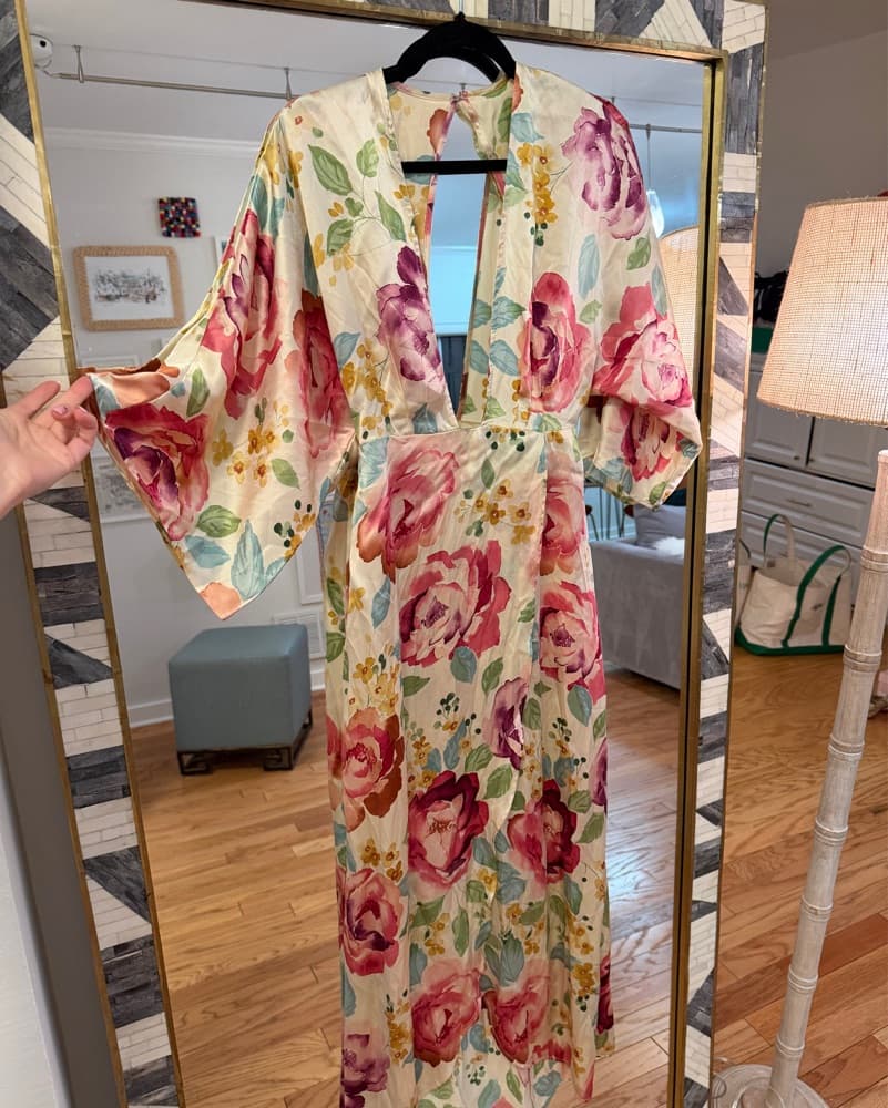 Gorgeous Floral Print Dress 100% Silk - Image 5
