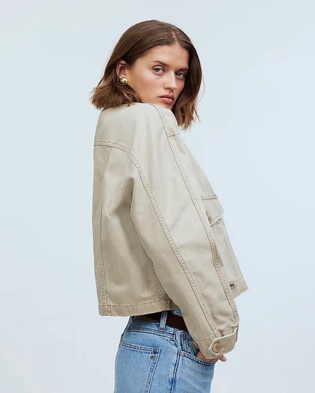 Madewell Cropped Cargo Jacket - Image 2