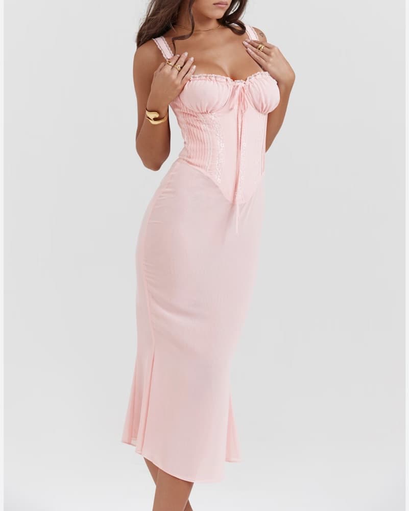 House Of CB Midi Corset Dress - Image 4