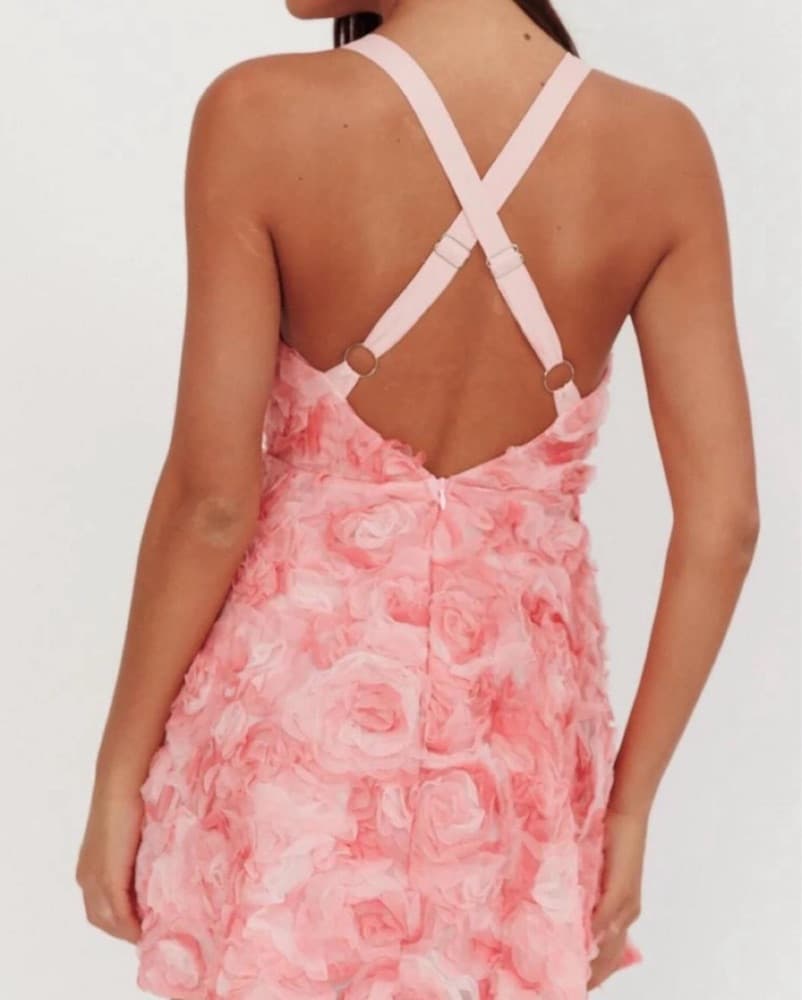Angel Biba 3D rose mini dress - Image 2