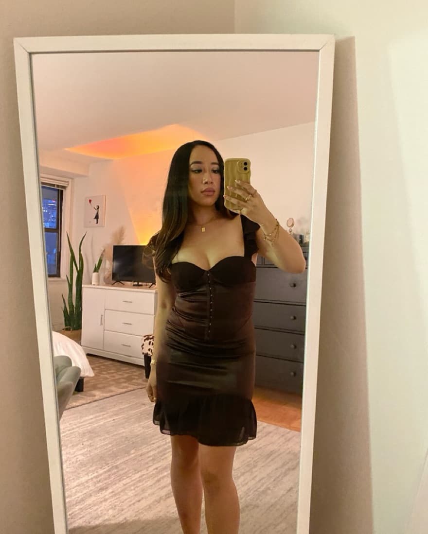Brown Ruffle Corset Mini Dress - Image 4