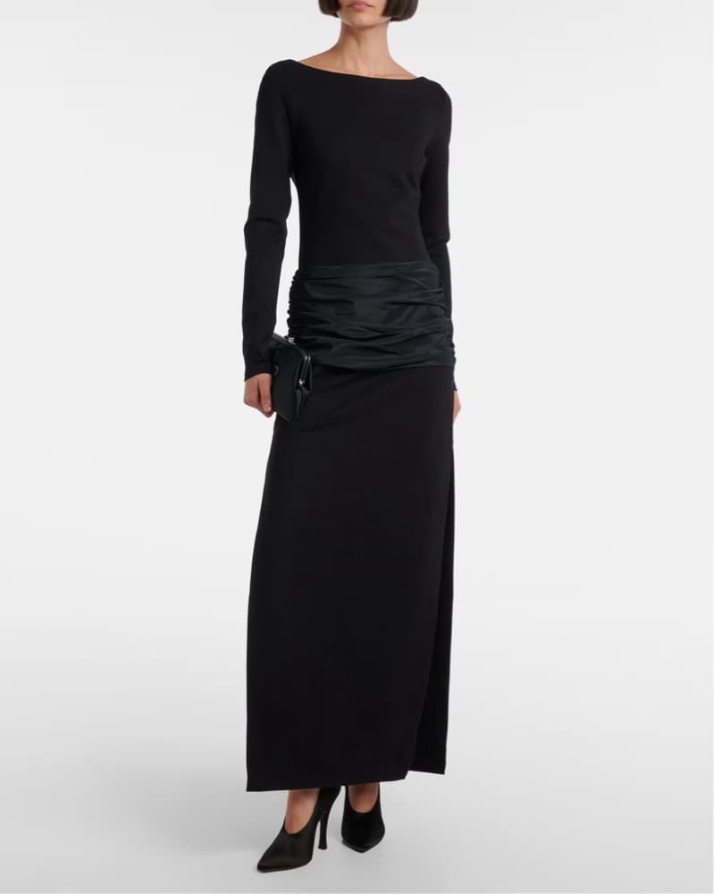 Staud Longsleeve Black Maxi Dress - Image 1