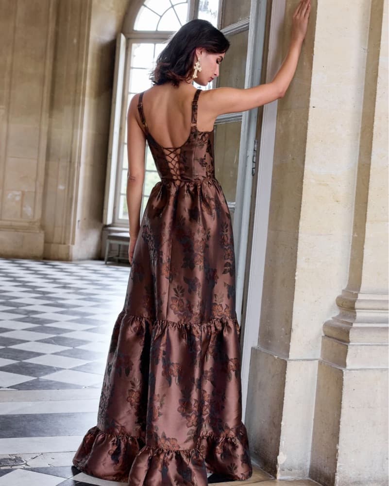 V. Chapman Avery Dress in Cocoa - Image 4