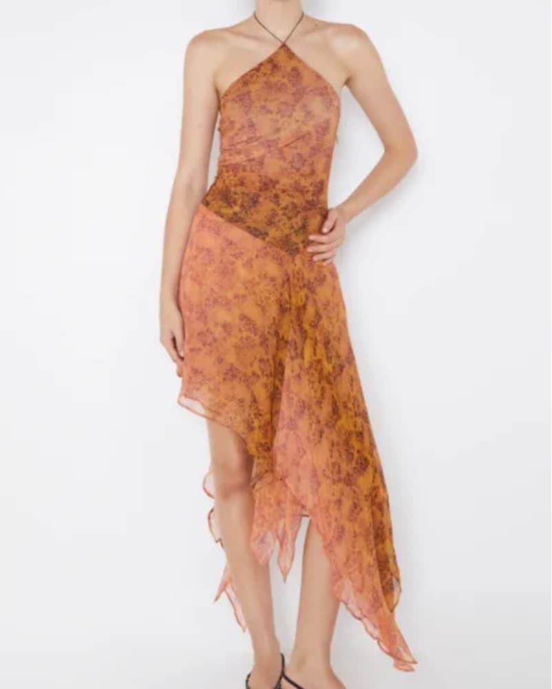 Bec + Bridge Orange Halter Dress - Image 1