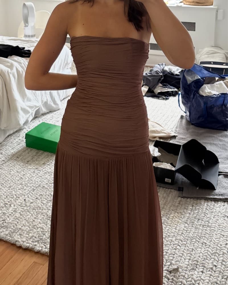 STAUD DALTON DRESS MOCHA - Image 4