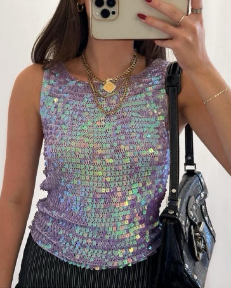 Vintage Sequin Top - Image 1