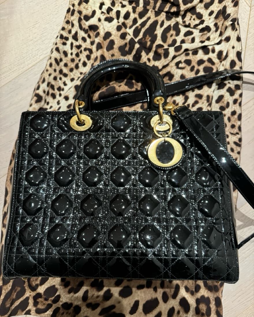 Lady Dior Patent Leather Bag - Image 2