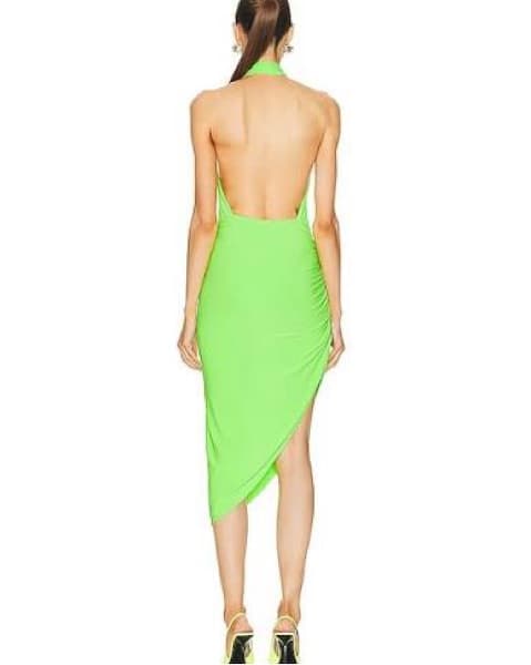 Green Norma Kamali Side Drape Dress  - Image 2