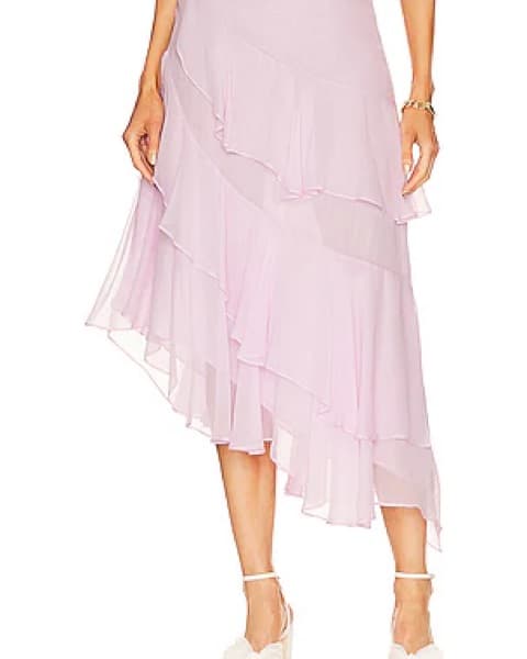 Loveshack Fancy Ruffle Midi Skirt  - Image 2