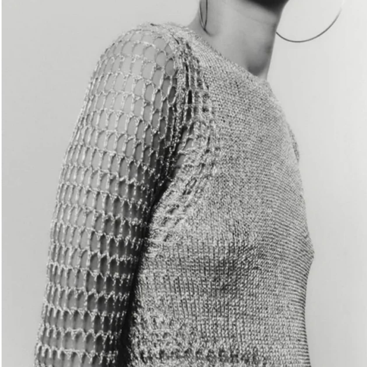 Zara Metallic Gold Mesh Top - Image 3