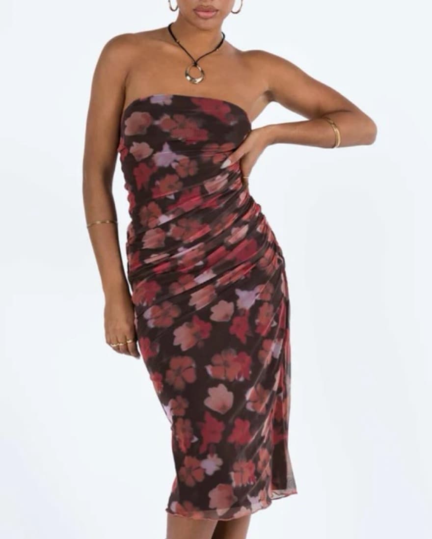 Princess Polly Floral Strapless Midi - Image 3
