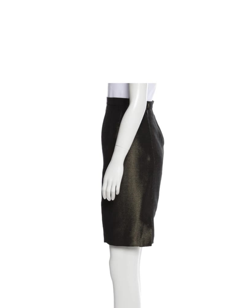 Escada Brown Metallic Knee-Length Skirt - Image 3