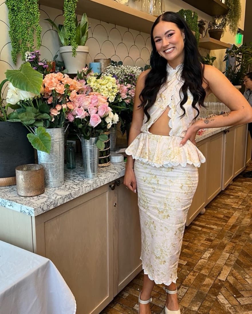 V Chapman Blush Floral Midi  - Image 1
