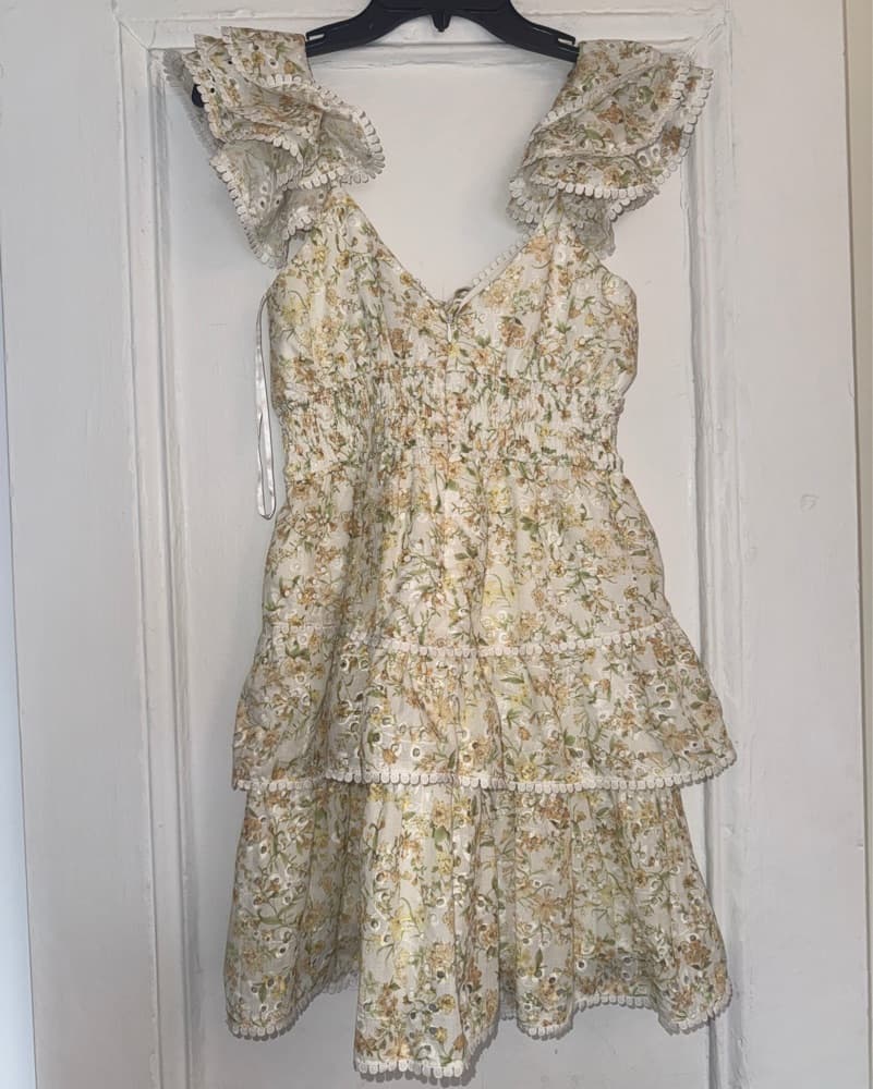 Aqua Floral Dress - Image 2