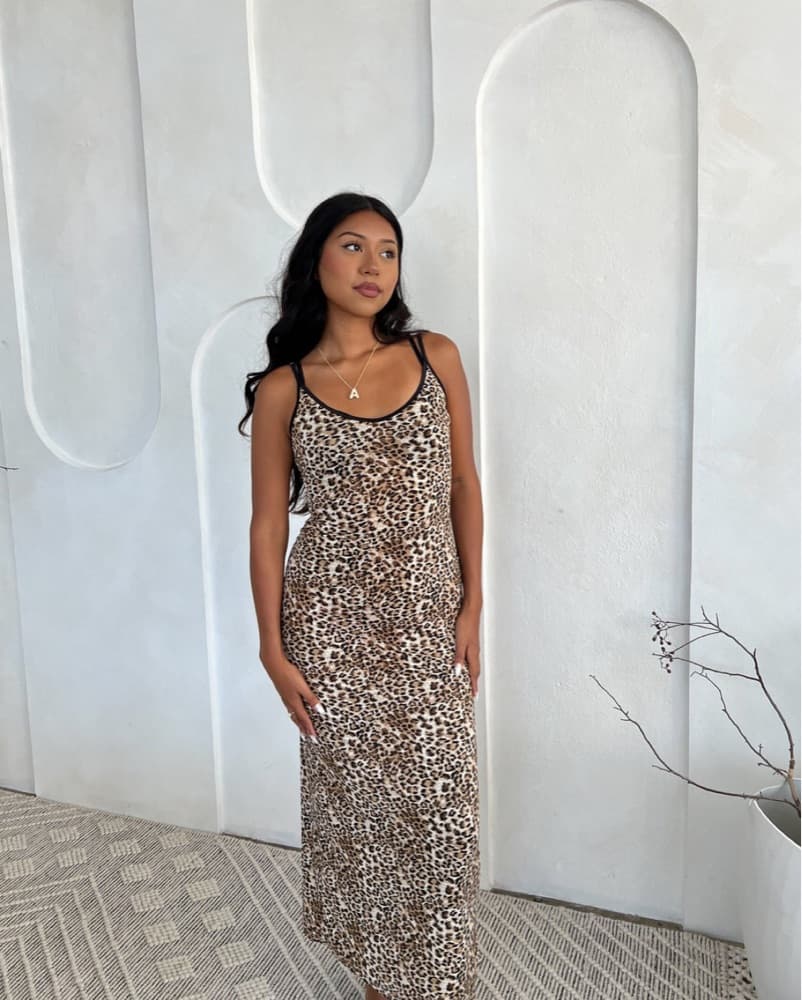 Leopard Maxi Dress - Image 1