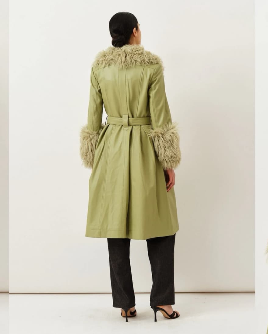 FOXY SHEARLING COAT SAGE - Image 2