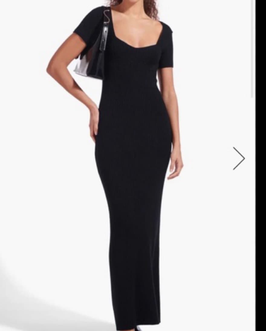 Staud Black Knit Maxi Dress - Image 1