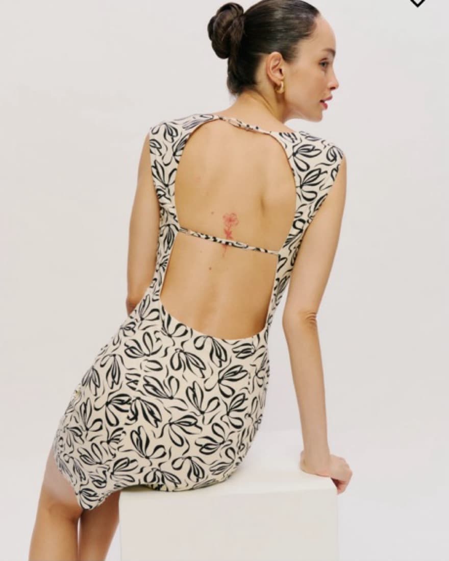 Reformation Backless Mini Dress - Image 1