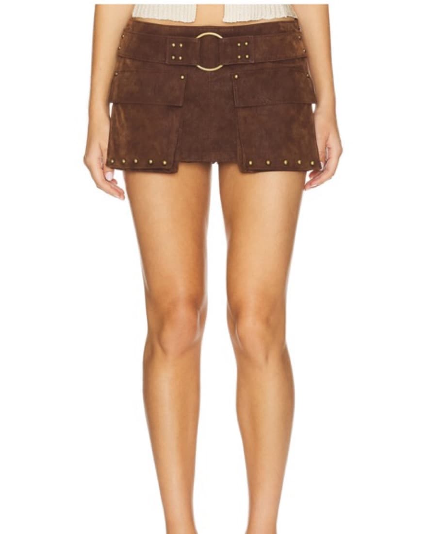 Suede Micro Mini Skort  - Image 4