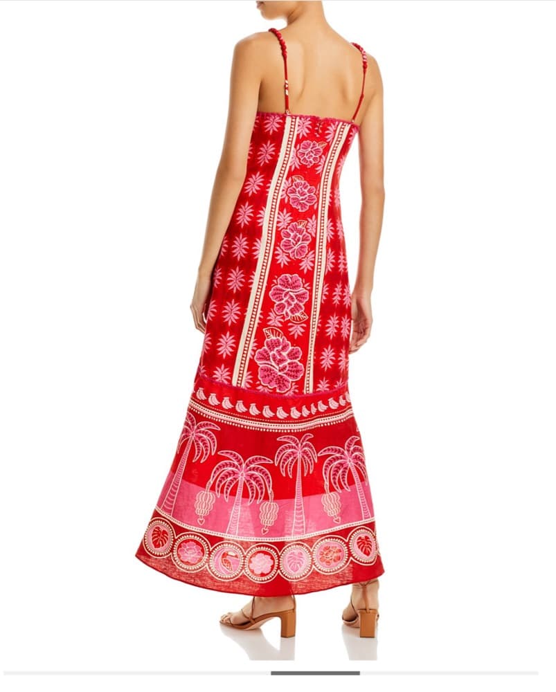 FARM Rio Embroidered Linen Maxi Dress - Image 5