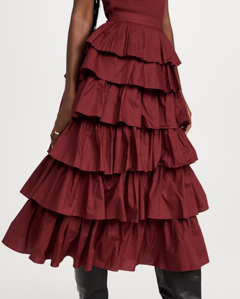 English Factory Pleated Poplin Skirt  - Image 2