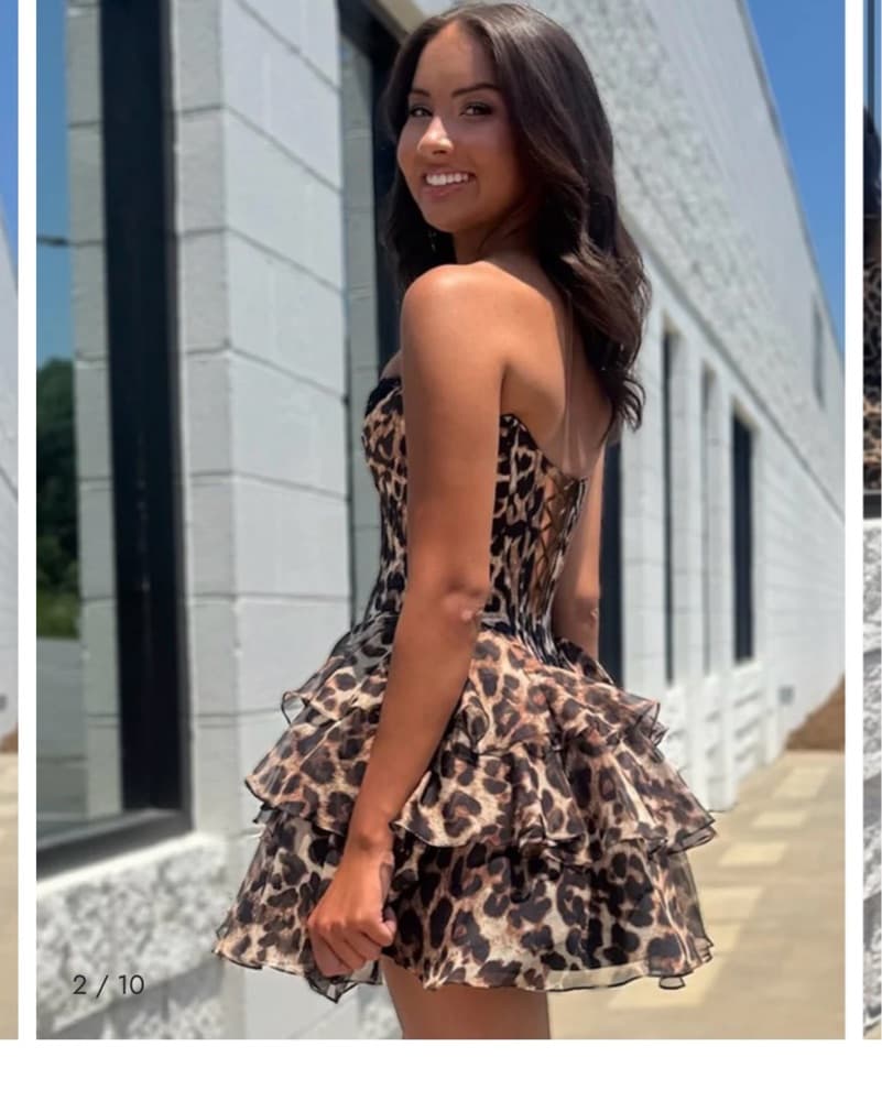 Kiss Prom Cheetah Mini Dress - Image 4