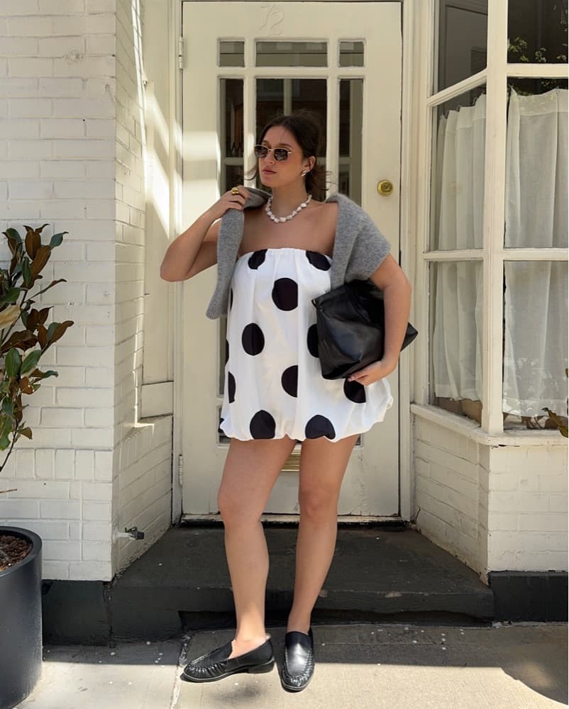 Mini Polka Dot Balloon Dress - Image 3