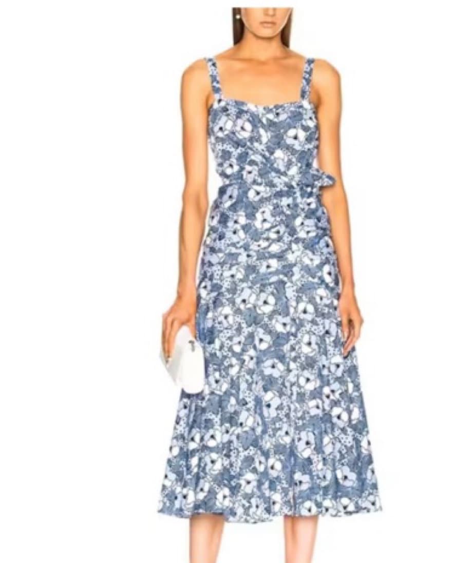 Veronica Beard White & Blue Dress  - Image 1