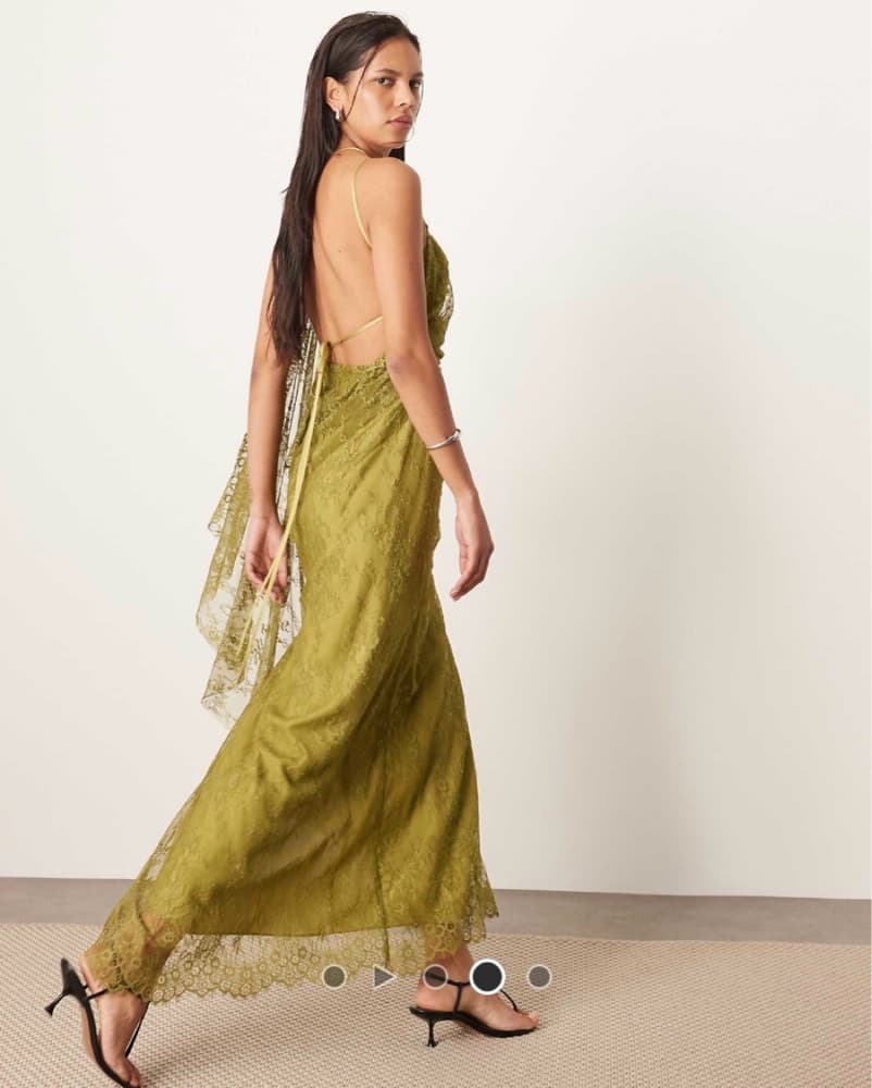 ARRANGE backless lace draped maxi dress  - Image 5
