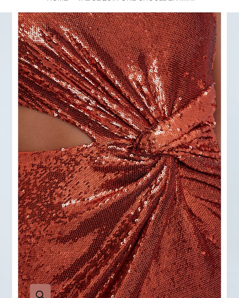 Halston Val Sequin One Shoulder Mini - Image 5