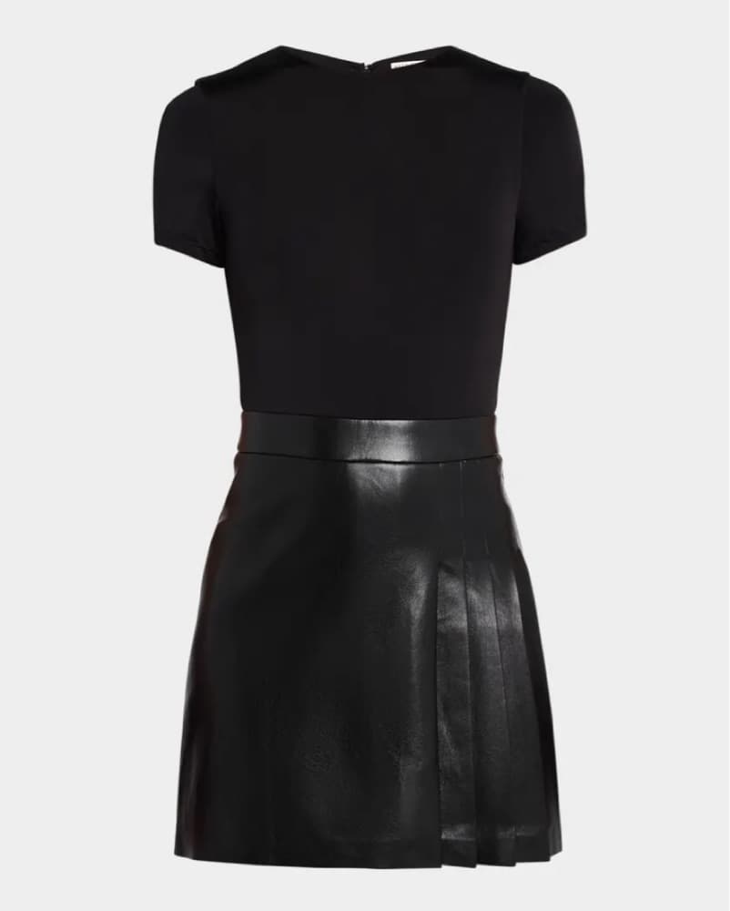 Alice Olivia Vegan Leather Midi Dress - Image 1