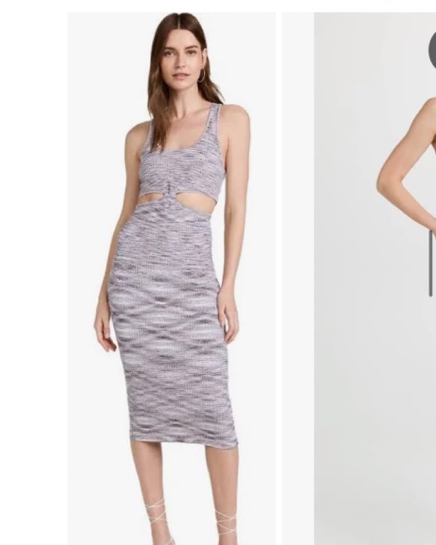 Jonathan Simkhai Ribbed Cut Out Dress - Image 1