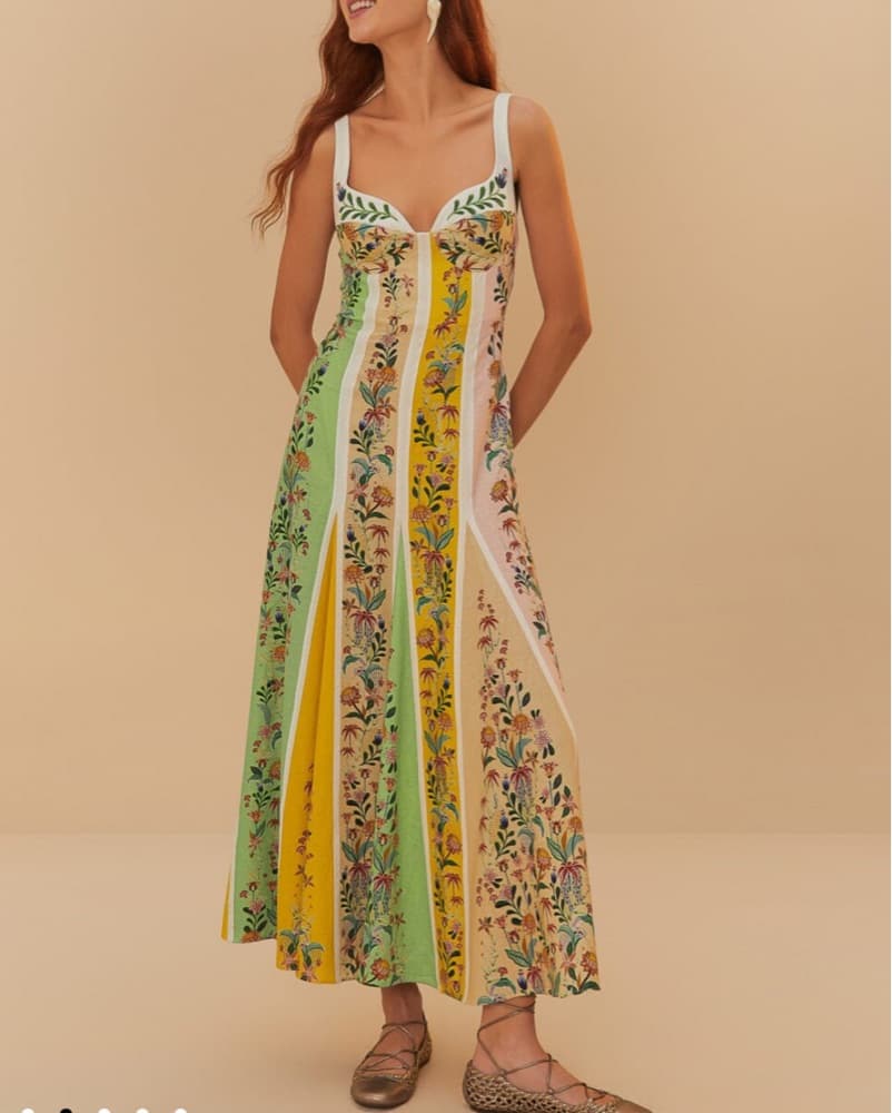 Farm Rio Floral Stripes Sundress - Image 2