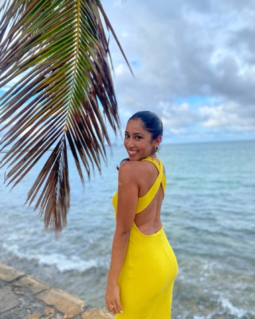 Yellow H&M Bodycon Backless Dress  - Image 1