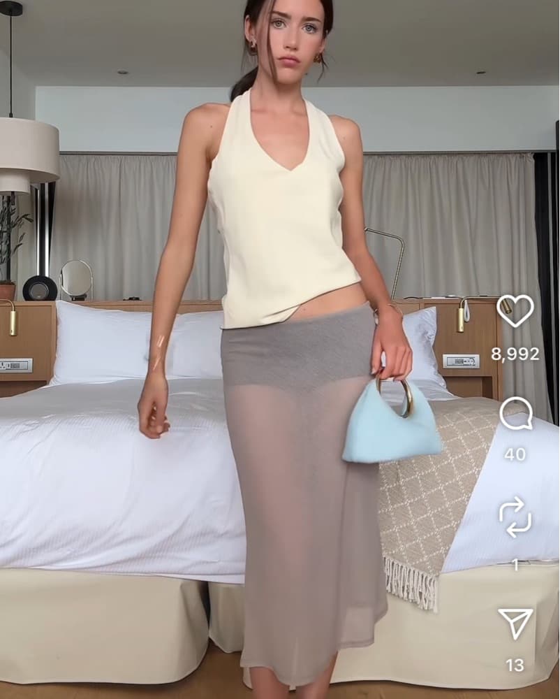 Sheer Midi Skirt - Image 2