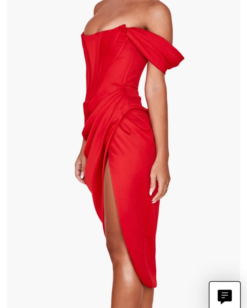 House Of CB Loretta Corset Red Dress XS - Image 4