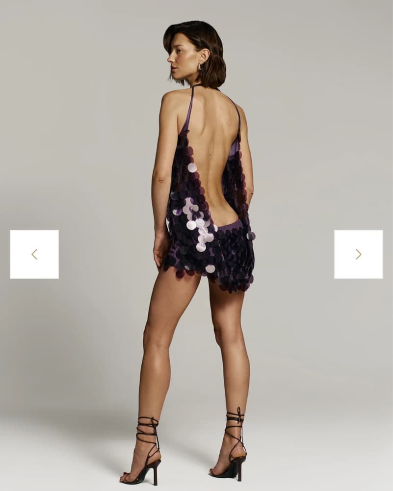 Cult Naked Purple Sequin Mini Dress - Image 4