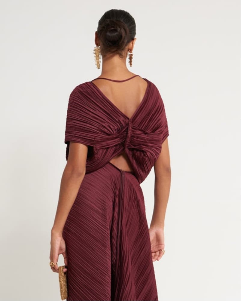 Cult Gaia Pleated Off Shoulder Top - Image 3