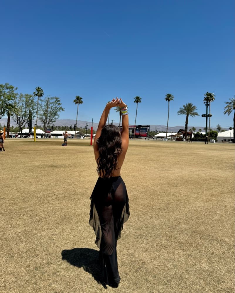 Sheer Black Western Style Pants - Image 2