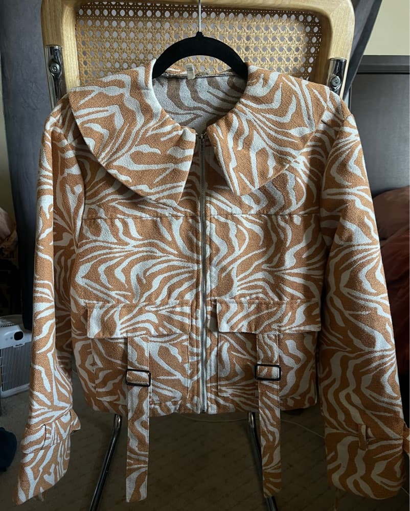 Zebra Print Utility Jacket - Image 1