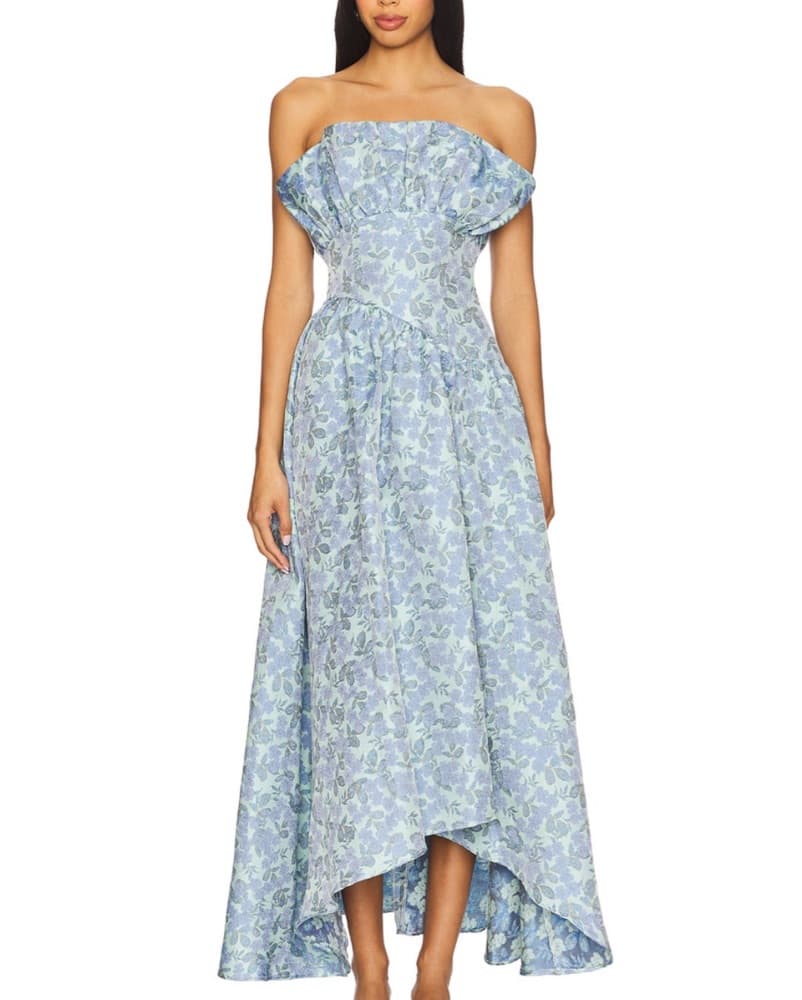 x REVOLVE Jacquard Asymmetric Gown in Bl - Image 1