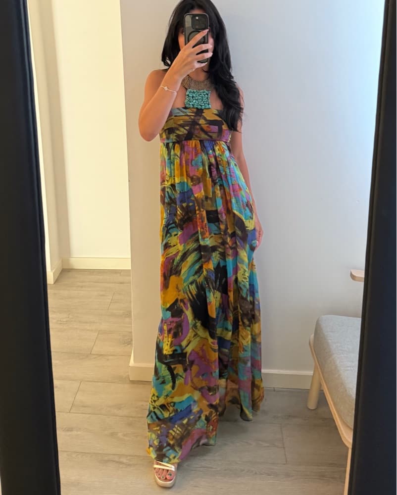 Colorful Halter Gown  - Image 1