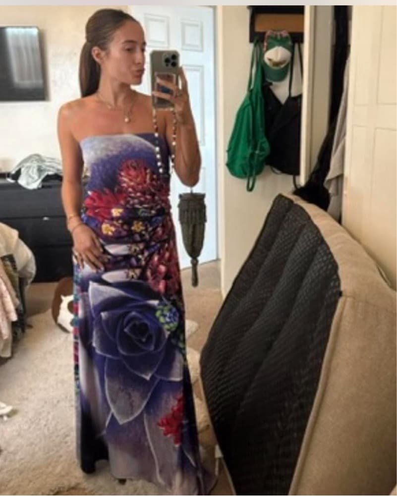 Vintage Roberto Cavalli Flower Dress - Image 1
