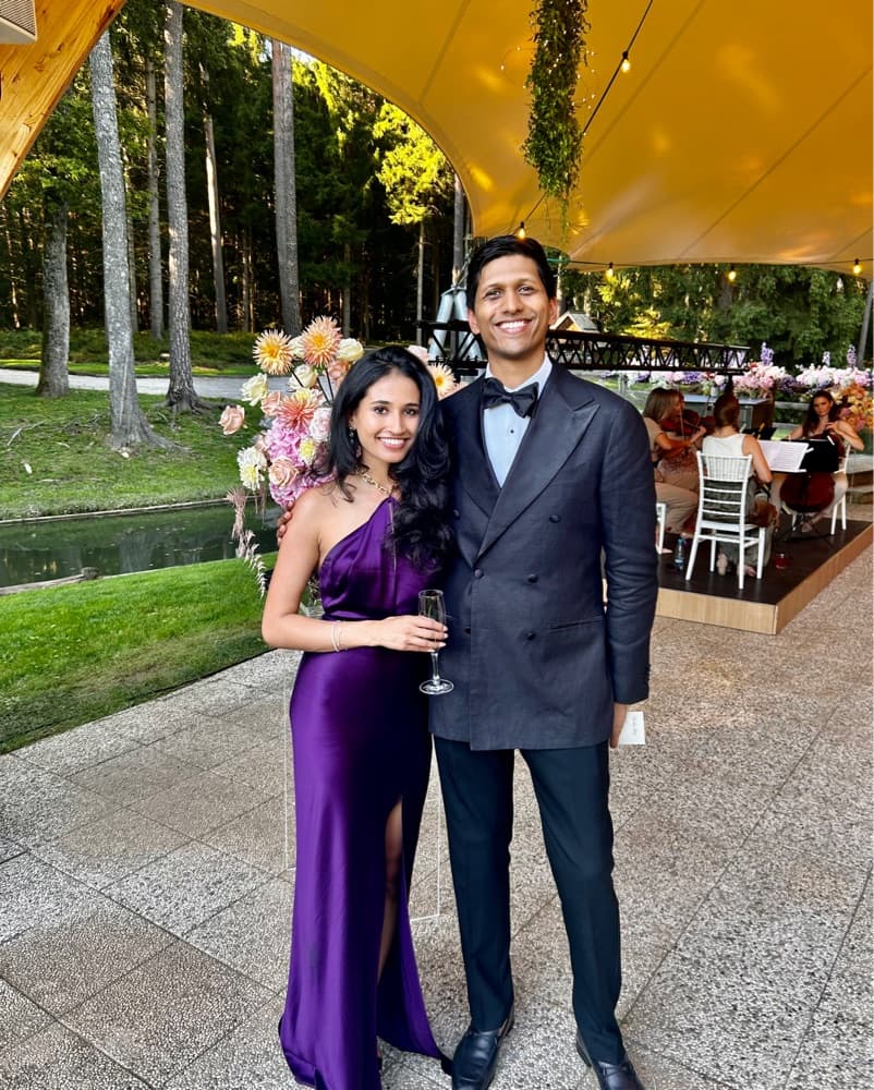 Purple Halter Silk Gown - Image 1