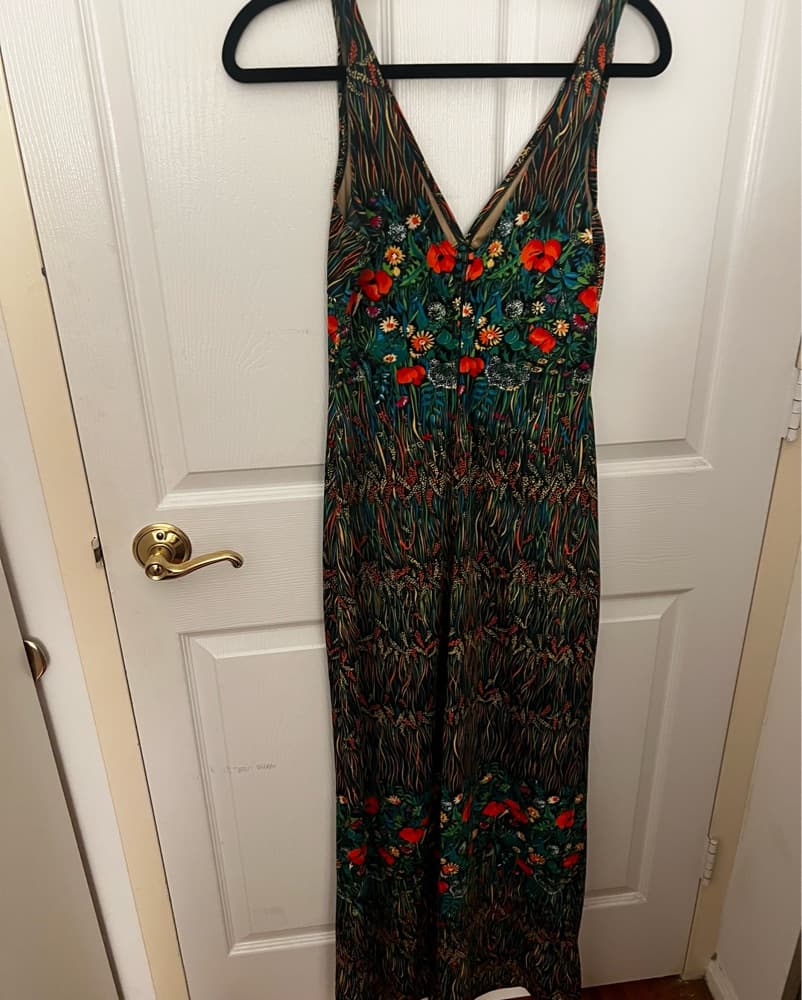 Vintage Floral Silky Maxi From Spain  - Image 2