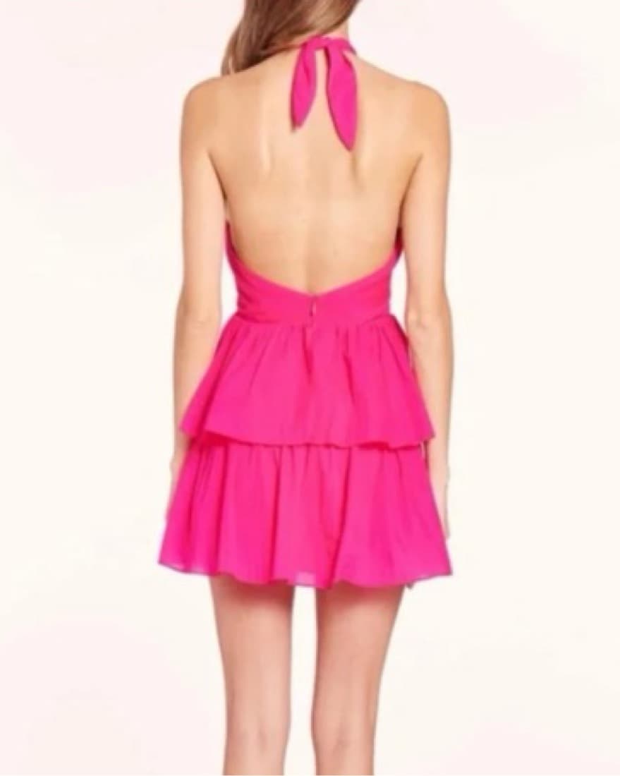 Vibrant Ruffled Halter Dress - Image 3