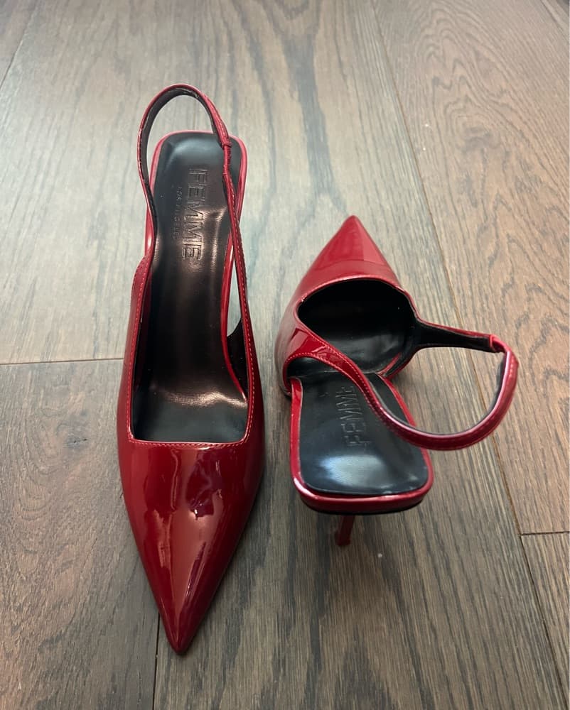 Femme LA G63 Slingback Sandals Rouge - Image 3