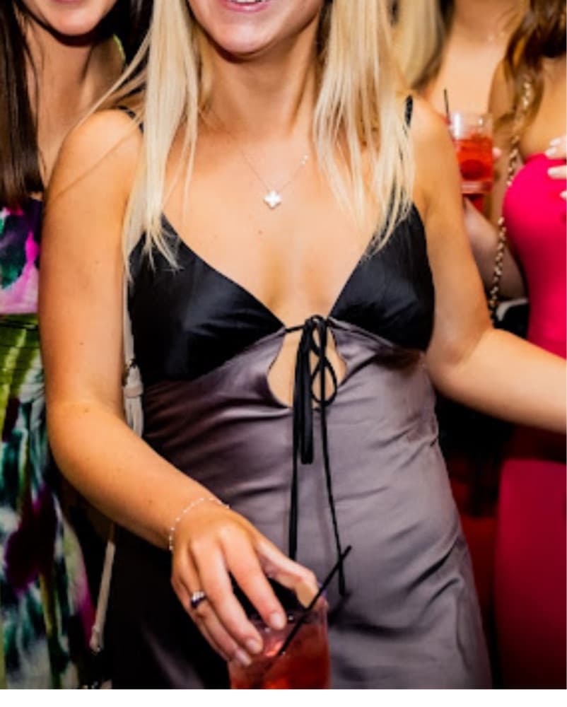 Peppermayo Two tone Satin Slip Dress - Image 3